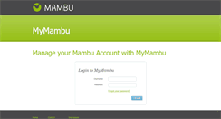 Desktop Screenshot of my.mambu.com